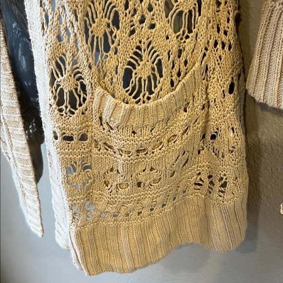 Lucky brand crochet cardigan size L - Picture 9 of 10